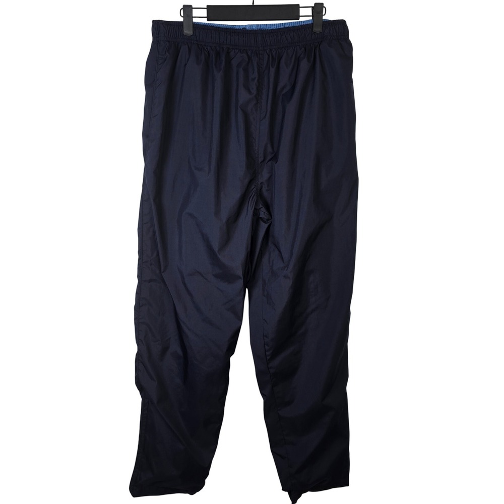 New Balance Mens XL Navy Blue Athletic Track Pants Zip Cuffs Drawstring Lined